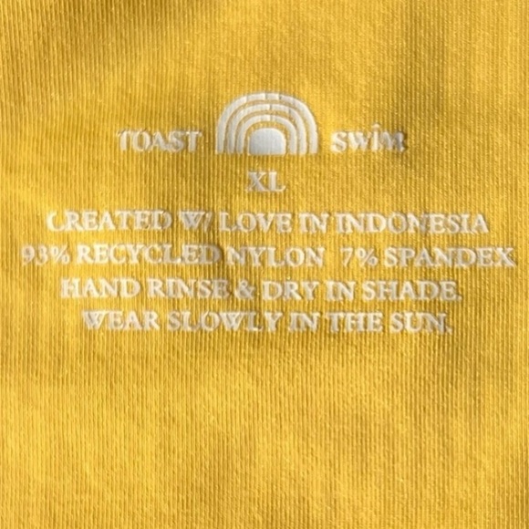 🌻NEW w.Tags Free People x Toast Signature Stitch Ribbed Bottom in Sunset XL - Picture 10 of 14